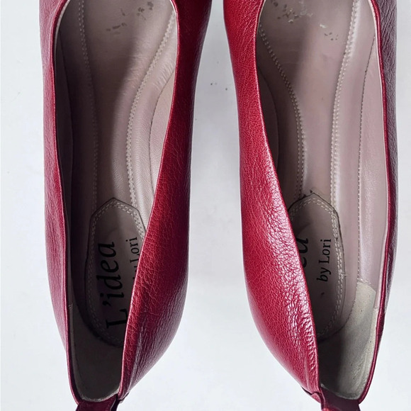 L’idea By Lori Minimalist Coastal Grandma Leather Chunky Heel Pump Size 41 US 11 - Picture 7 of 14